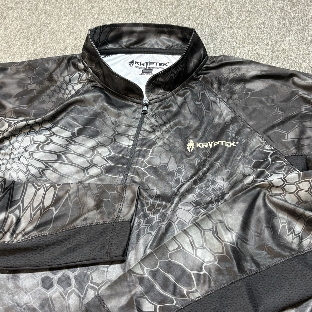 Kryptek Valhalla 2 1/4 Zip Pullover Typhon Camo Men's XL Hunting Performance 1/2